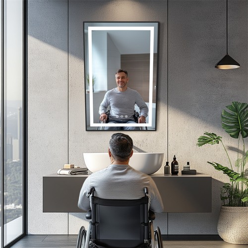 Large led bathroom mirror - led,