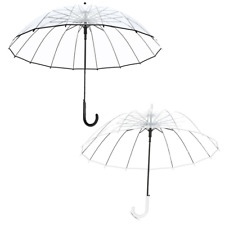 Transparent Bubble Clear Umbrella Curved Automatic 16 Steel spokes Cedar®