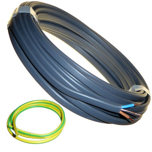 Twin and earth cable with - twin,
