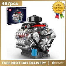 Mould King 10171 LSX454 V8 Engine Electric Building Blocks Model 487pcs
