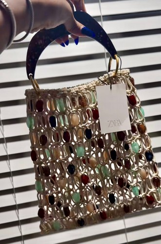 Zara bucket bag with - :,