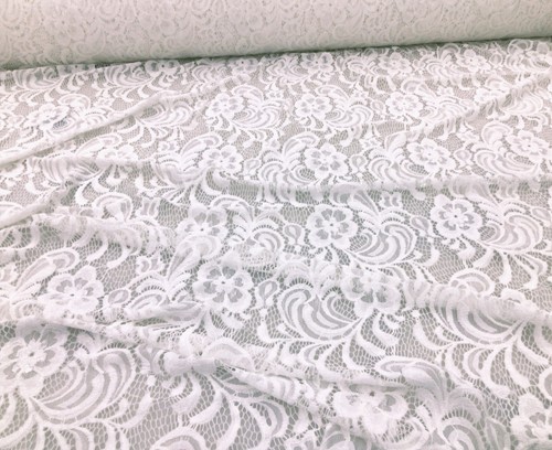 Embroidered stretch lace - embroidered,
