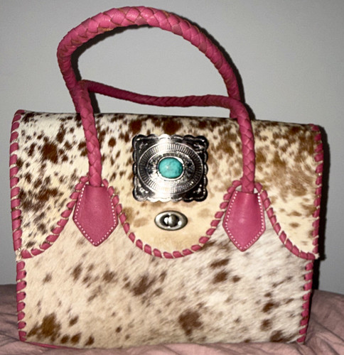 Western animal print satchel - western,