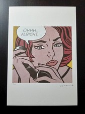 ROY LICHTENSTEIN Numbered Litho Poster 13.6X19,5" POP ART