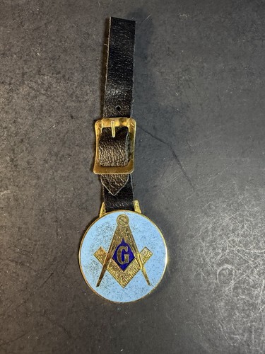 Masonic watch fob enamel - fob,