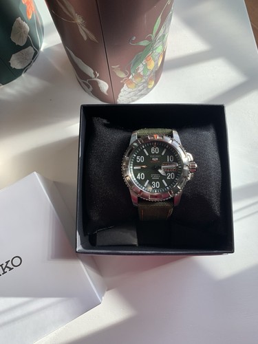 Seiko green textile mm - seiko, 42