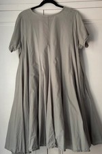 Privatsachen Dress Size 2 Smock Lagenlook boho swing dress pockets VGC khaki