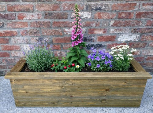 Quality planter wooden trough - planter,