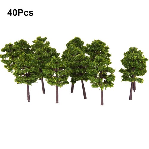 40pcs deep green model trees - 40pcs,