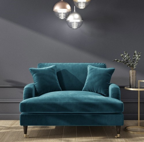 Velvet loveseat sofa couch - couch, 2