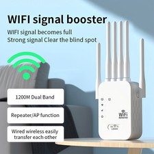 1200Mbps WiFi Signal Extender Range Repeater Booster Internet Amplifier UK Plug