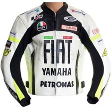 FIAT Yamaha Rossi 46 Race Rep Motorcycle Biker Leather Jacket Size LGE 42" BNWT