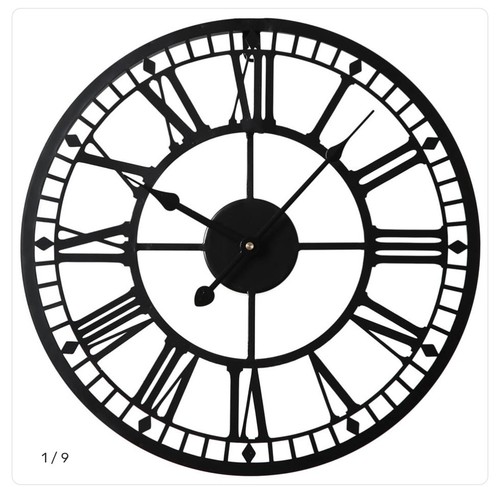 Black skeleton clock - cm,