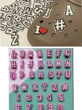 Letter Shoe Charms – White &