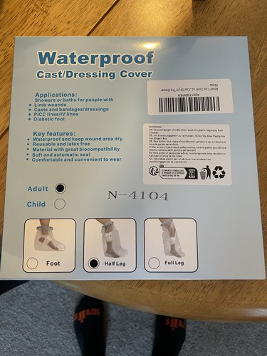 Waterproof leg cast dressing - waterproof,