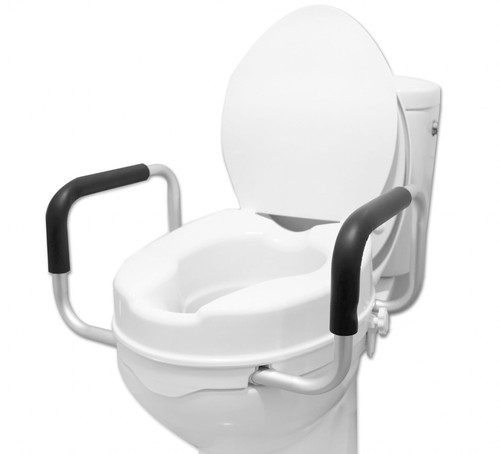 Raised toilet seat with - seat,
