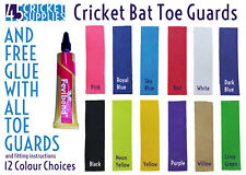 2 x Cricket Bat Toe Guard Kit: 2 Toe Guards 2 Glues Full Instructions Post Free