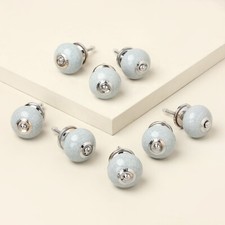 8 x Grey Crackle Ceramic Door