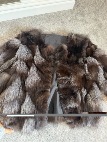 Silver and dark - brown, fur