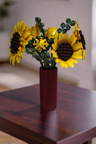 Vase for lego - vase, sunflowers