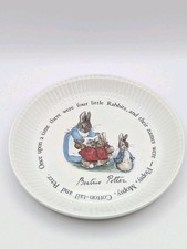 Wedgewood Beatrix Potter Peter Rabbit 6" Fluted Ribbed Border Plate - England
