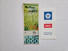 SIMCA 1000 SALES BROCHURE 1966