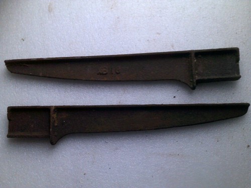 Pair antique heavy cast - pair, of