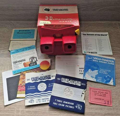 Cherry red viewmaster - viewmaster, e