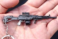 1/12 mini gun AEK971  full metal weapon key chain toy gift 9cm