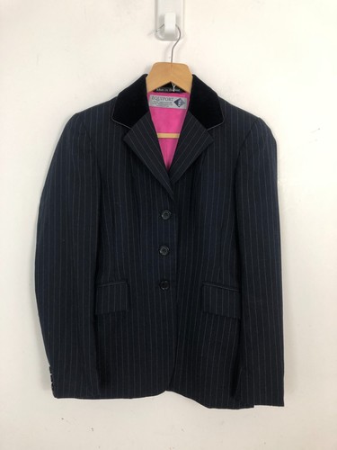 Equiport ladies navy - navy, pinstripe