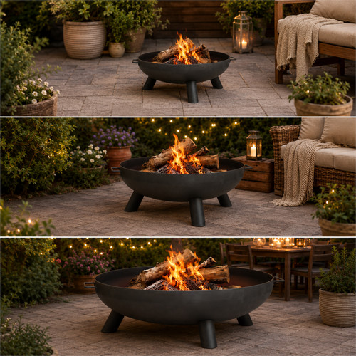 Iron fire pit - fire, outdoor