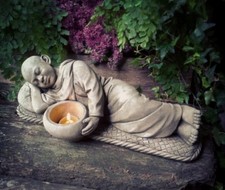 STONE GARDEN LYING MONK BUDDHA