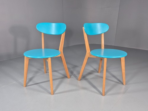 Oak dining chairs light - 2, blue