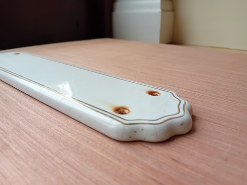 White porcelain door finger - white,