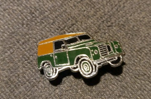 Land rover shape enamel badge - land,