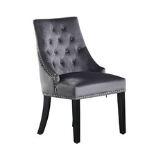 Dark Grey Velvet Dining Chairs