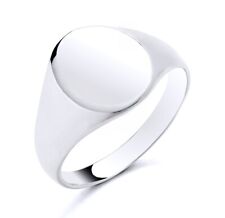 925 Sterling Silver Oval Signet Ring size K L M N O P Q R S - MEN'S or LADIES