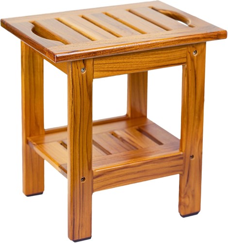 Teak shower stool - shower, compact