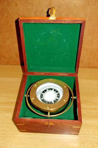 Boxed antique compass - boxed,
