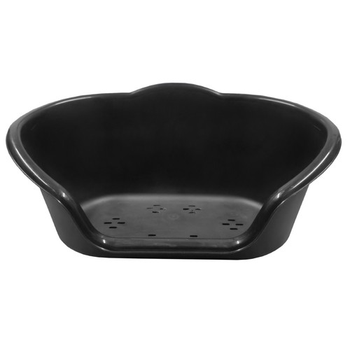 Black plastic dog cat - black, bed