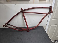Vintage 1957 Schwinn 26" Mens Straight Bar Bicycle Frame Spitfire Hornet Klunker