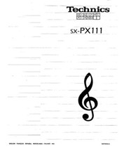 Technics SX-PX111 Digital Piano Owners Instruction Manual Reprint
