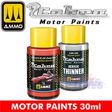 Cobra MOTOR PAINTS RANGE Acrylic Airbrush Paint & thinners Ammo by Mig Jimenez