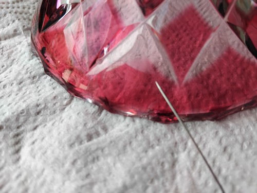 Vintage cranberry cut - vintage, cut-to-clear