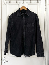 A.P.C. Black Denim Overshirt - Size Small