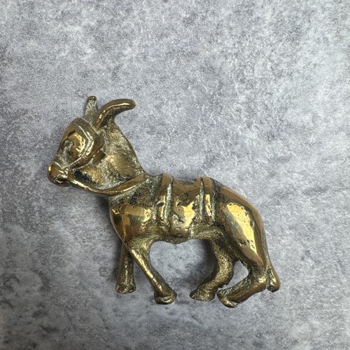 Vintage brass donkey - vintage,