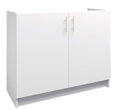 JD Greta Kitchen Sink Unit Fixed Height 1000mm Storage Cabinet – White Matt