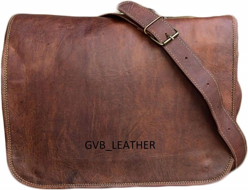 Fair trade leather messenger - trade,