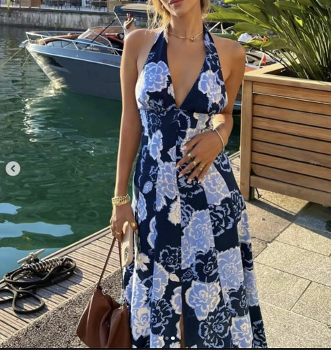 Zara blue floral - , halter