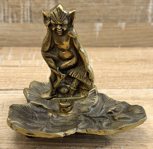 Antique brass pixi trinklet - brass,